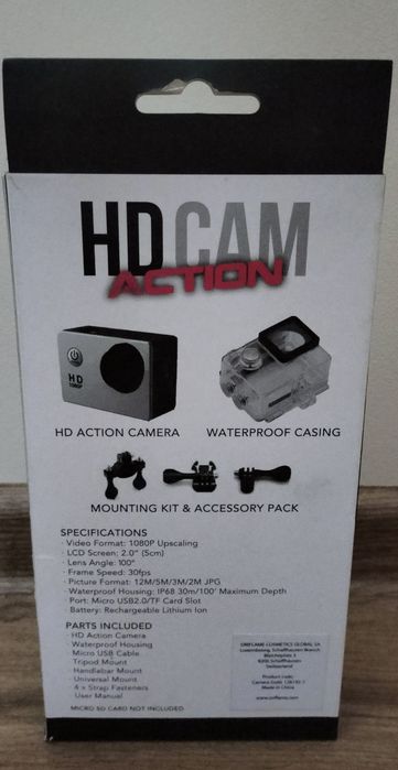 Wodoodporna kamera sportowa HDCAM Action 1080P