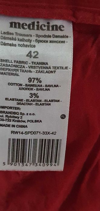 spodnie chinosy casual Medicine rozmiar 42 XL