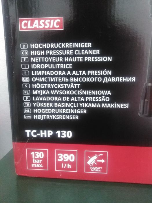 Lavadora de ALTA PRESSÃO, marca EINHELL, modelo CLASSIC TC-HP 130,NOVA
