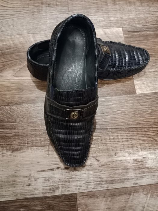 Кожаные Крокодил мужские мокасины Стелька 27,5 см. На р.42-43.