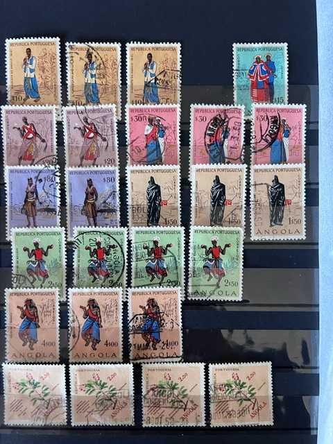Selos Angola – 1400 selos (mais de 200 diferentes), dos quais 500 não circulados