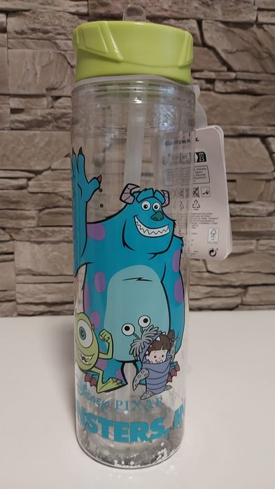 MONSTERS Bidon Butelka ze słomką brokatowa 550ml  Disney'a Pot