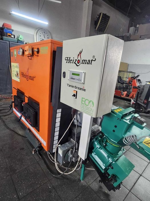 Piec na Trociny Zrębki Wióra Odpady MDF HDF Heizomat 60kw