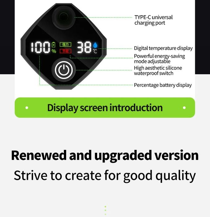 Портативний акумуляторний душ на 6000мАг