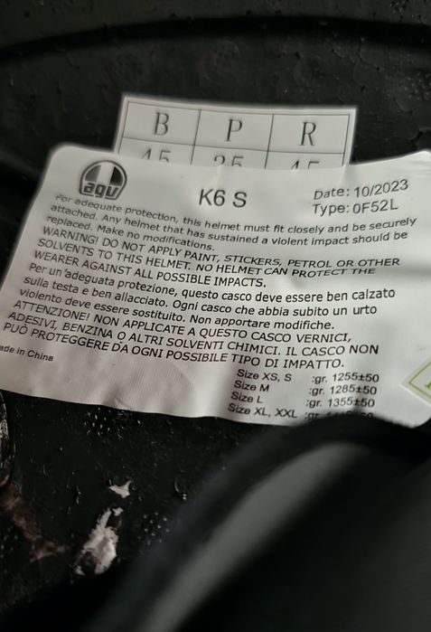 Vendo Capacet Agv K 6 S Black Matt S