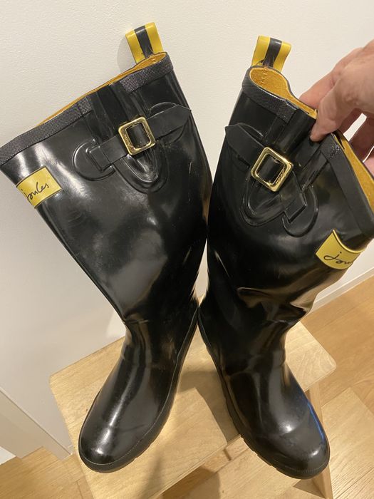 Botas de borracha Joules preto/amarelo 38