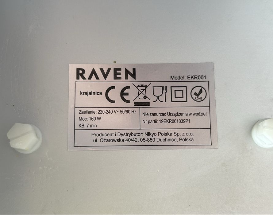 Krajalnica Raven EKR001X
