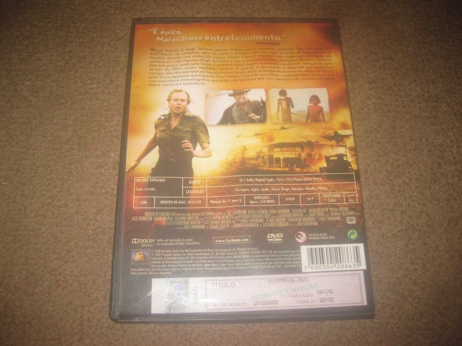 DVD "Austrália" com Nicole Kidman