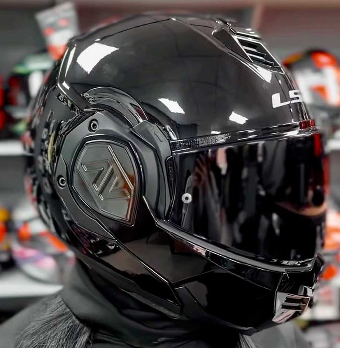 Capacete NOVO Modular 180° LS2 Advant Preto Brilho (23% DESCONTO) Tam XL