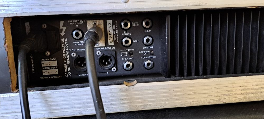 Amplificador, cabeça baixo warwick