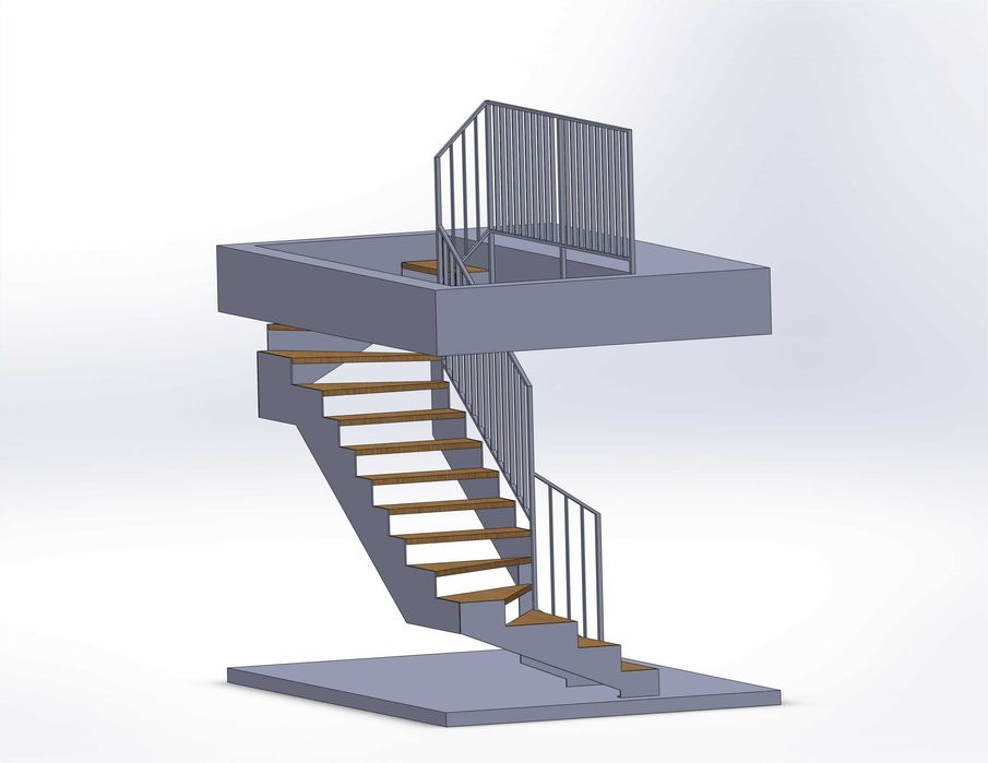 Projektowanie Schodów 3D | Balustrady | Konstrukcje Stalowe i Drewniane