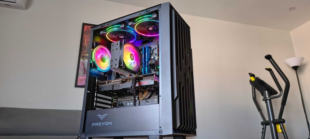 Komputer Gamingowy: RX 6700 XT 12GB/Ryzen 5 5500/1TB SSD M.2/AM4/ARGB/W11