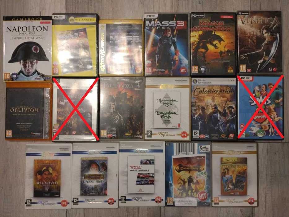 Gry PC różne tytuły dla kolekcjonerów i nie tylko ! CENA OPIS !