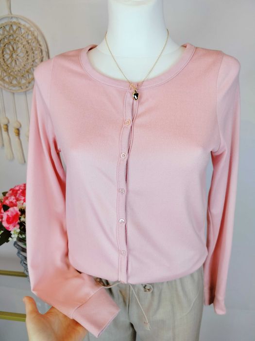 Różowy sweter kardigan w rozmiarze L 40