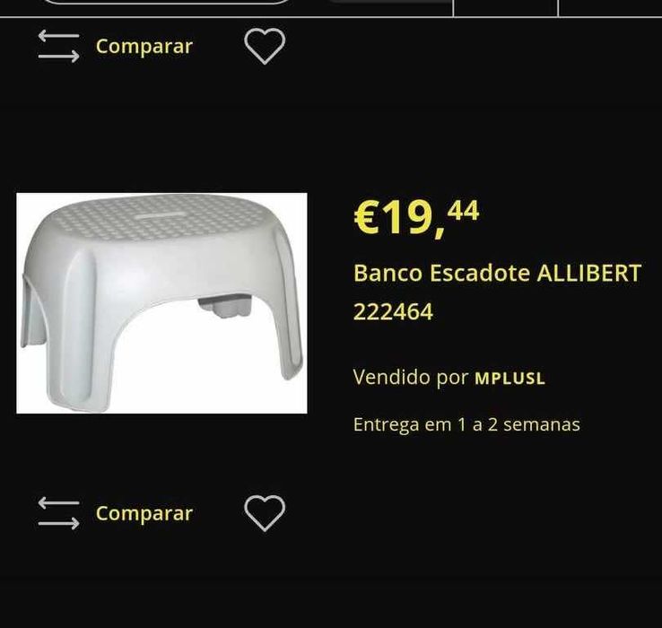 Banco Antiderrapante em Polipropileno 40 x 30 com 22cm de Altura