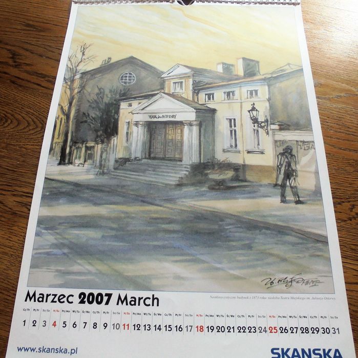 Gorzów Wielkopolski w akwarelach Zbigniewa Olchowika kalendarz 2007