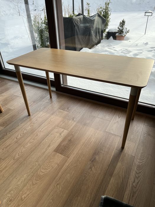 Biurko bambusowe IKEA hilver jak nowe, 140x65