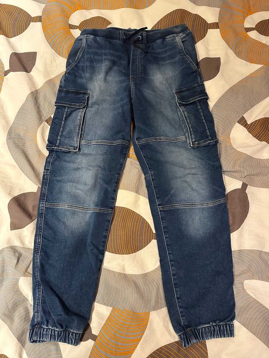 Spodnie jeansowe bojówki H&M r.164