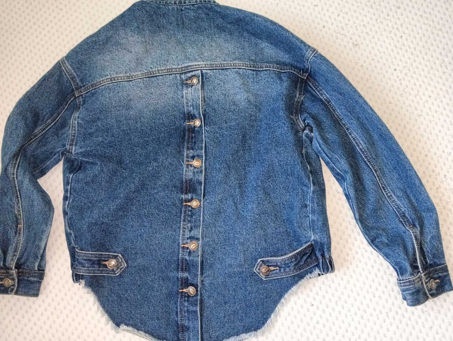 kurtka jeansowa S - M Biala, Granatowa