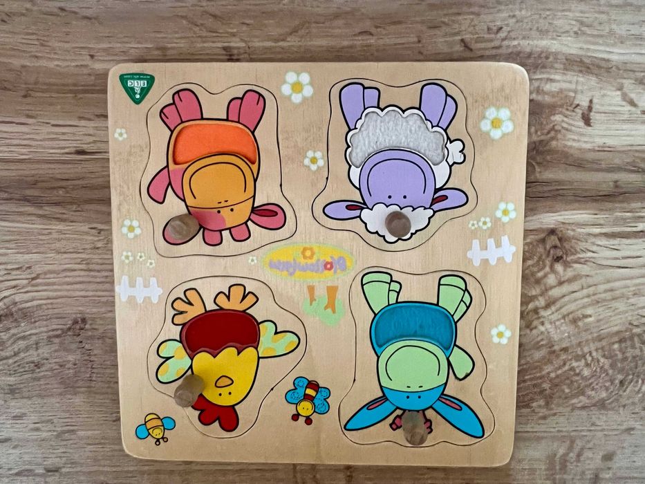 Puzzle sensoryczne drewniane