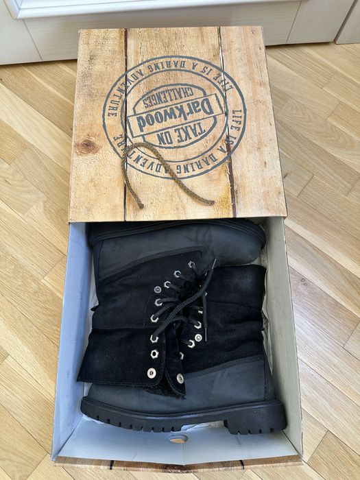 Чоботи жіночі з нубуку зимові