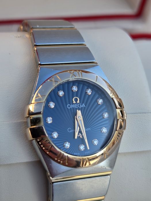 Omega Constellation 24mm z 12 diamentami  Bicolor 18k  pełny zestaw