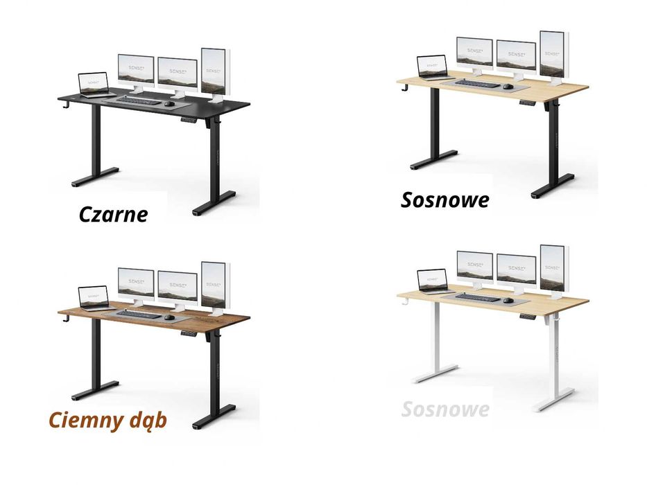 NOWE Biurko Elektryczne Gamingowe 140x70 Podnoszone Regulowane