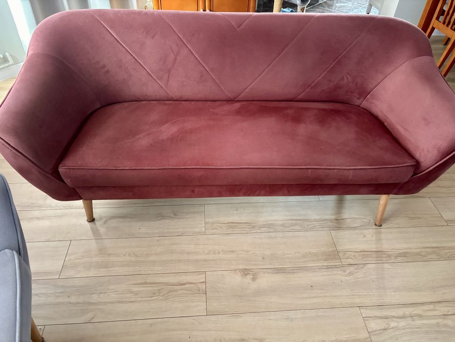 Wypoczynek wolnostojący na nóżkach- kanapa sofa i fotel - 3+2+1