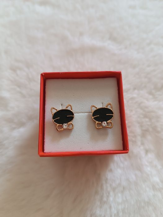 Kolczyki kotki wkręty
