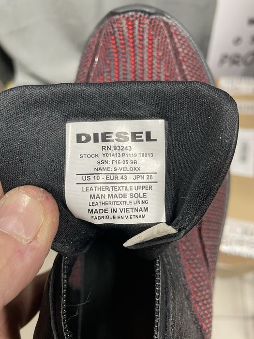 Buty sportowe meskie diesel - skora / material