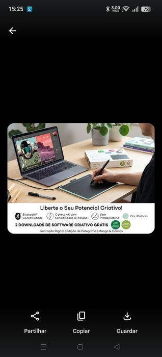 Mesa Digitalizadora WACOM Intuos CTL-4100WLE-S (USB e Bluetooth - Windows e Mac OS