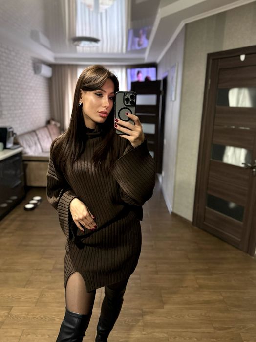 костюм в вязаный юбка и свитер бренда Cooshh