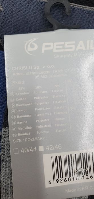 Bezuciskowe bawełniane skarpetki męskie skarpety bawełna 85%mix pakiet