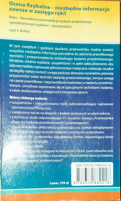 Bates Kieszonkowy przewodnik po badaniu przedmiotowym Lynn S. Bickley
