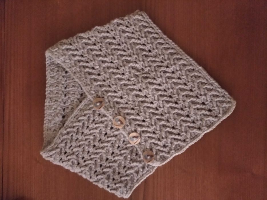 Golas de lã em crochet