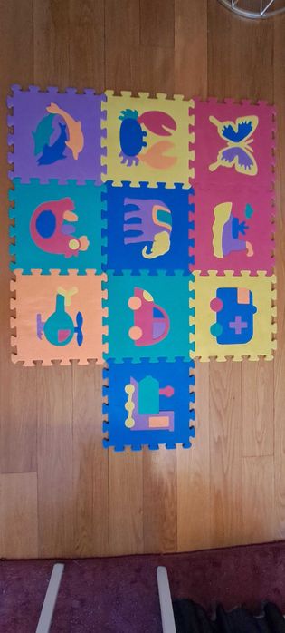 Tapete de atividades - Puzzle de 10 peças de encaixe de espuma