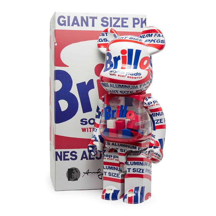 Medicom Toy Bearbrick Andy Warhol ''Brillo'' 100% 400% 1000%