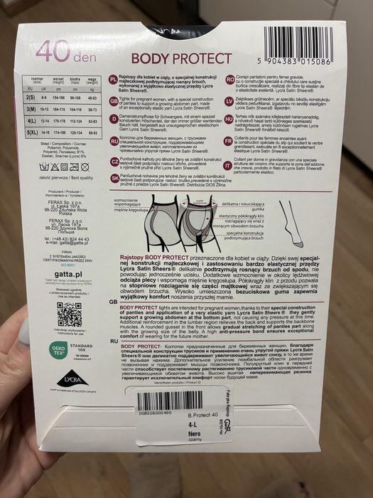 Rajstopy ciążowe czarne NOWE Gatta