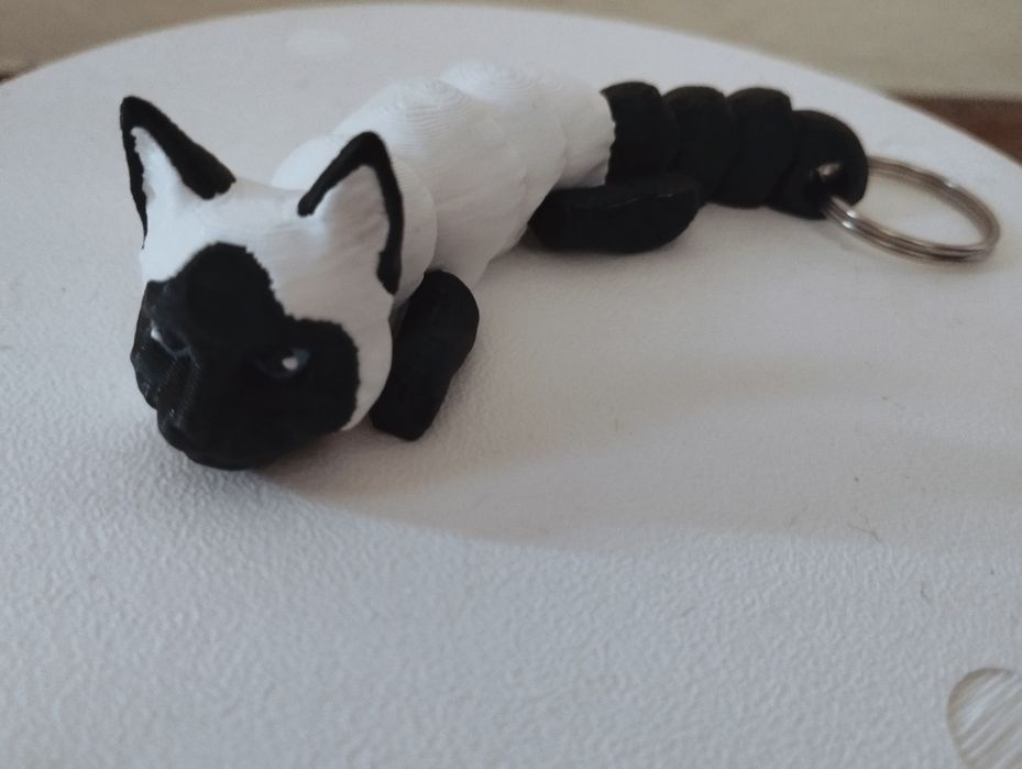 Zawieszka brelok kot syjamski 3d