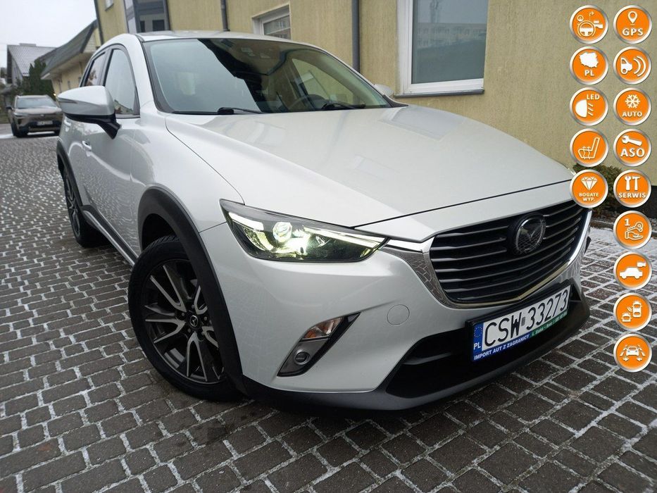Mazda CX-3 Skyactive Distronic Full Led Skóry Navi Kamera HeadUp 100%Bezwypadkowa