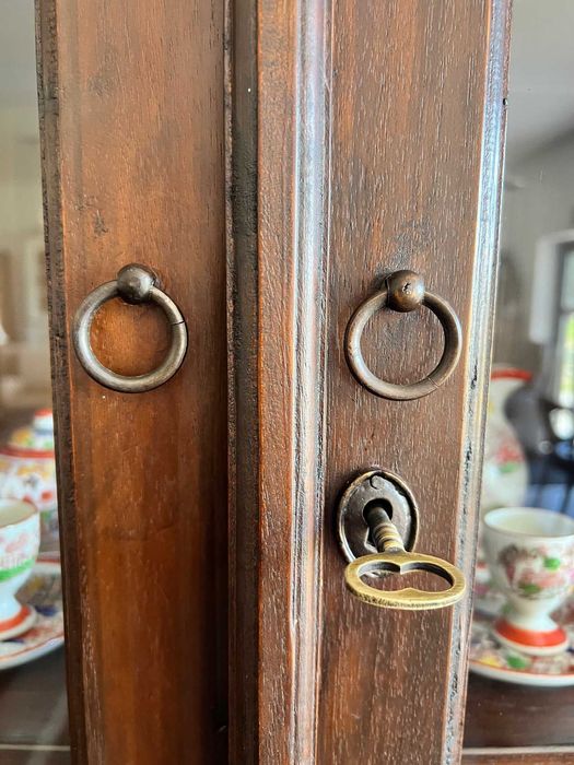 Kredens aptekarski witryna biblioteka drewno tekowe