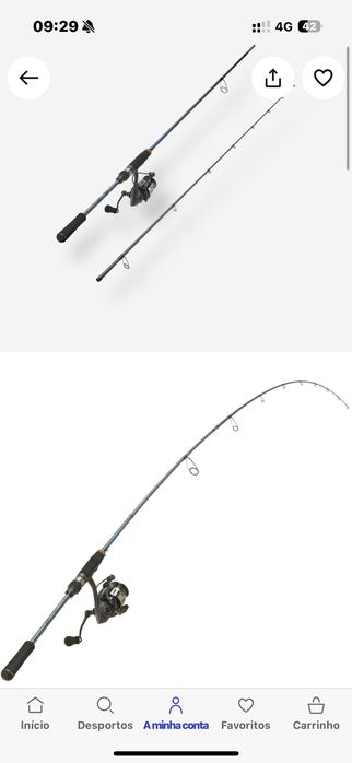 Cana de pesca nova comprada este mes