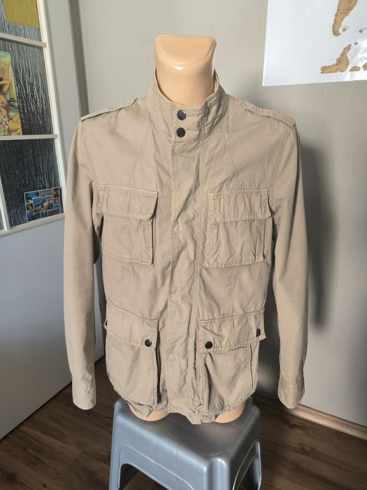 Massimo Dutti kurtka męska M beżowa military przejściowa wiosna jesień