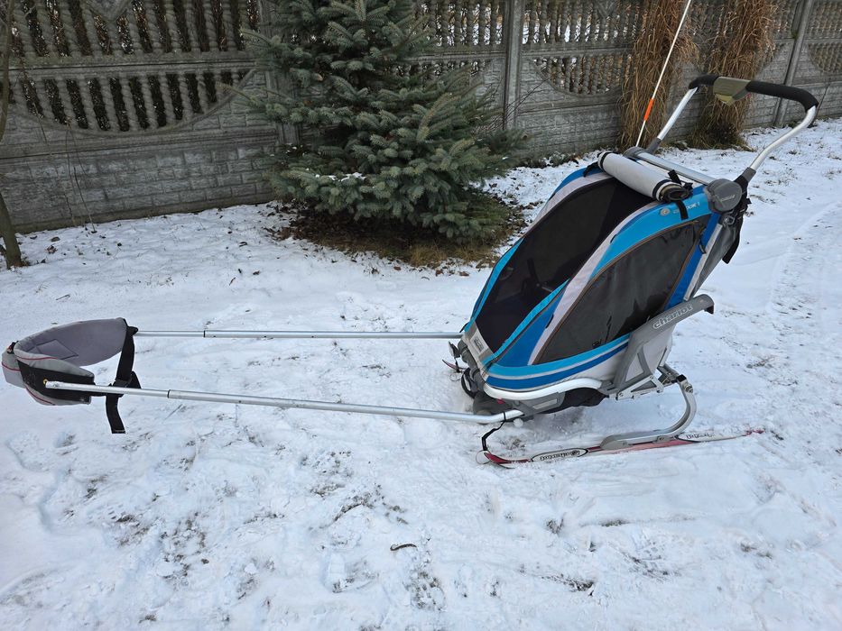 Thule Chariot Chinook 1 osobowa Przyczepka rowerowa z zestawem nart