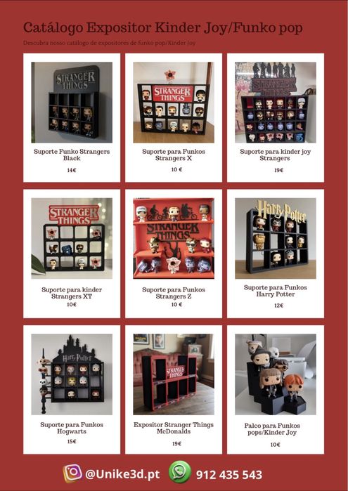 Expositor para kinder joy e funkos Mcdonalds