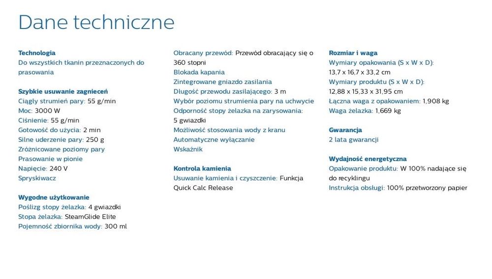 Żelazko parowe Philips