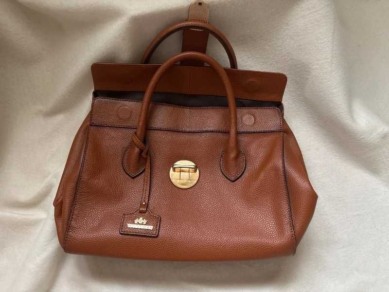 Torebka Wittchen 100% skóra naturalna leather bag kuferek rudy brąz