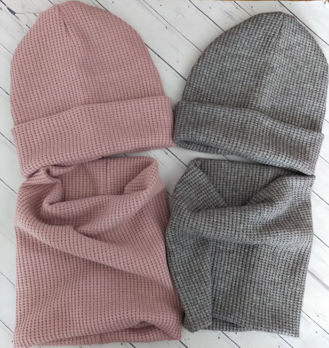 Zestaw zimowy czapka apaszka /komin