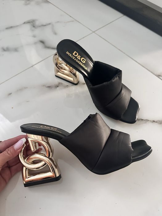 Klapki DG szpilki na obcasie Dolce Gabbana
