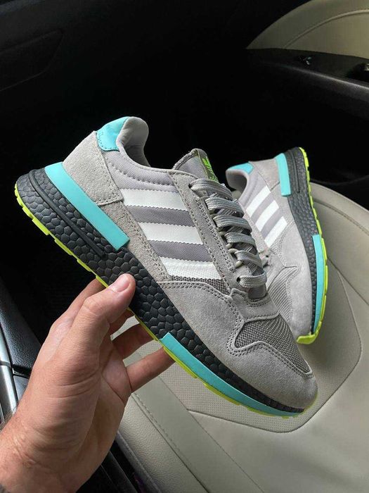 Мужские кроссовки Adidas ZX 500 'Grey-Blue' Размеры 41-45: 2 499